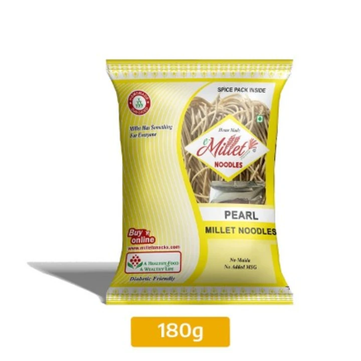 Post image Pearl Millet Noodles is a millet variant food product. People are suggested to take millet foods 3 to 4 times per week in the family . It controls blood sugar, improves digestive health and protects your heart