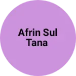 Business logo of Afrin sul tana