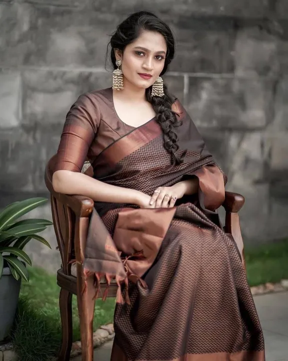 Rich pallu with zari design saree  uploaded by DHANANJAY CREATIONS on 4/20/2023