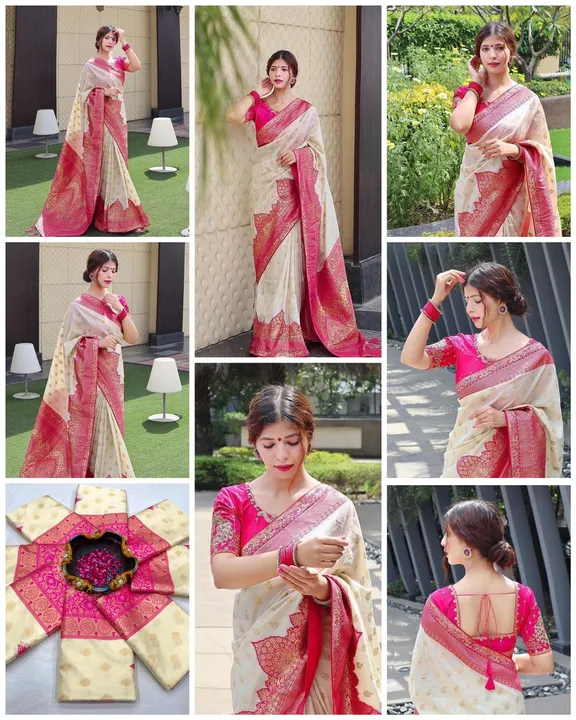 Soft lichi silk saree  uploaded by RV FASHION on 4/20/2023