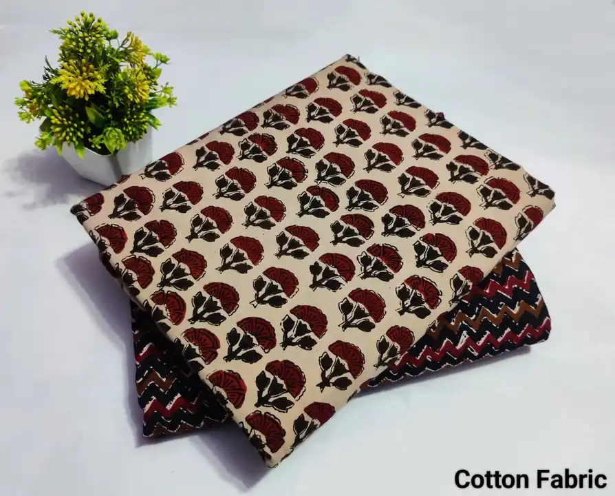 Hand Block Print cotton Running Fabric mix match  2pis Combo Suit Set natural colors 👌 😍  uploaded by BAGRU COTTON HANDICRAFT  on 4/20/2023