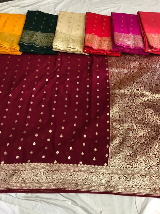 Georgette Banarasi Handloom Collection uploaded by V'VERSE on 4/20/2023