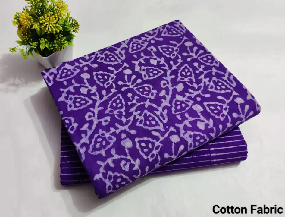 Hand Block Print cotton Running Fabric mix match  2pis Combo Suits set natural colors 👌 😍  uploaded by BAGRU COTTON HANDICRAFT  on 4/20/2023