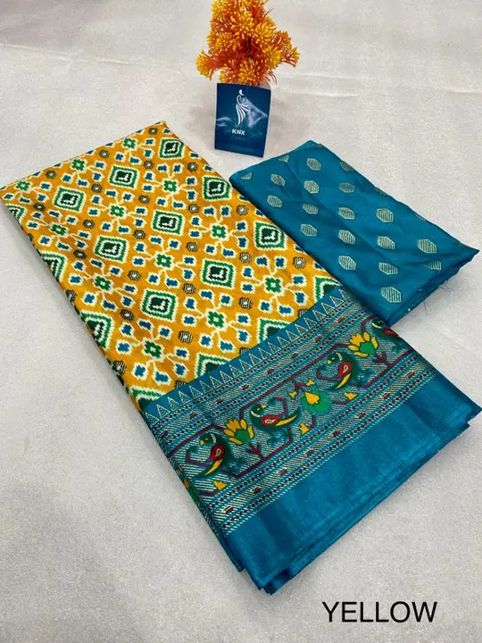 *NEW HIT DESIGN* 
*Catlog :- PATOLA-3*
*Good Quality Dola Silk Saree with foil Print all over Saree. uploaded by Ayesha tax on 4/20/2023