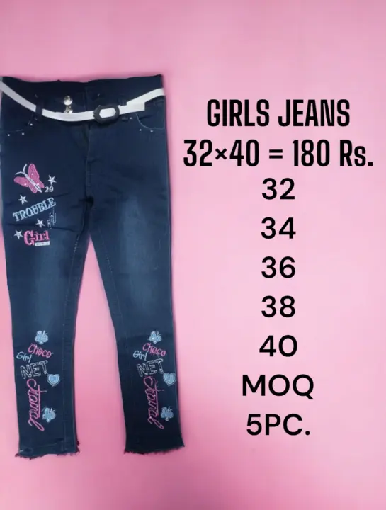 GIRLS JEANS (32×40) uploaded by RISHABH TRADERS on 4/20/2023