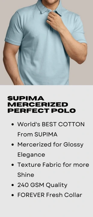 Supima Mercerized Perfect Polo's uploaded by business on 4/20/2023