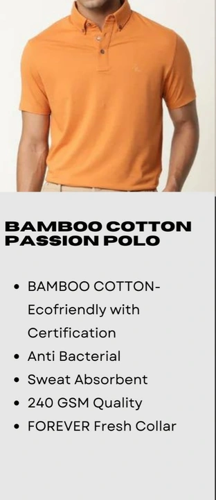 Bamboo Cotton Passion Polos uploaded by Stayoung Streetwear Private Limited on 4/20/2023