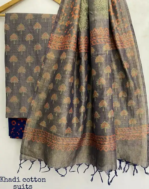 *Bright and Colourful*
🍁🍁 *Exclusive new hand block printed khadi cotton dress materials with khad uploaded by Saiba hand block on 4/20/2023
