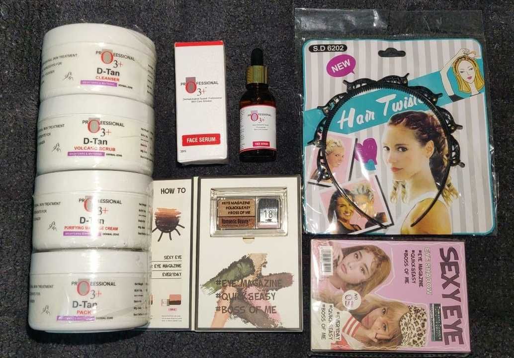 Post image *SALON AT HOME🥰*
  *SALE SALE SALE*
 *LIMITED STOCK BOOK FAST LIMITED OFFER*
🥰O3+ PROFESSIONAL D- TAN FACIAL KIT 
(1.2KG PACK - MRP ₹2396
CLEANSER 300GM
FACE PACK 300GM
MASSAGE CREAM 300GM
SCRUB 300GM)
EXPIRY - 2022

🥰O3+ PROFESSIONAL FACE SERUM
(30ML - MRP ₹230/- - EXPIRY 2022)

🥰ROMANTIC BEAUTY SEXY DUAL EYESHADOW

🥰HAIR TWISTER HEADBAND


*MRP -- ₹2800/-*


_*OUR PRICE JUST RS 1099/-+ SHIP FREE*_ 😘