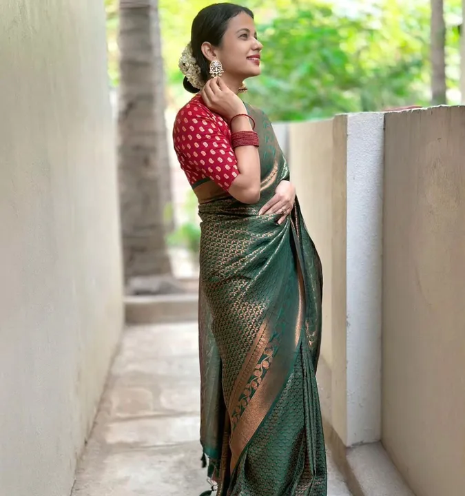 Rich pallu with allover zari design saree  uploaded by DHANANJAY CREATIONS on 4/20/2023