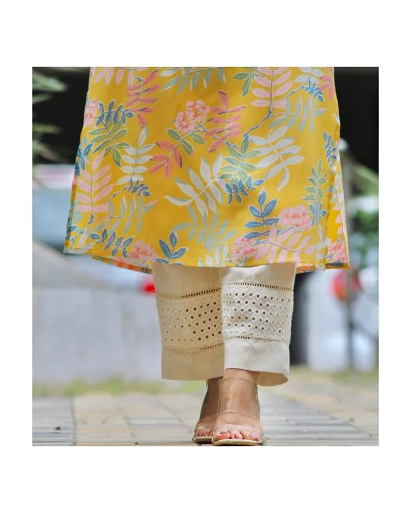 Yellow kurta pant set uploaded by Tikshika fashion on 4/20/2023