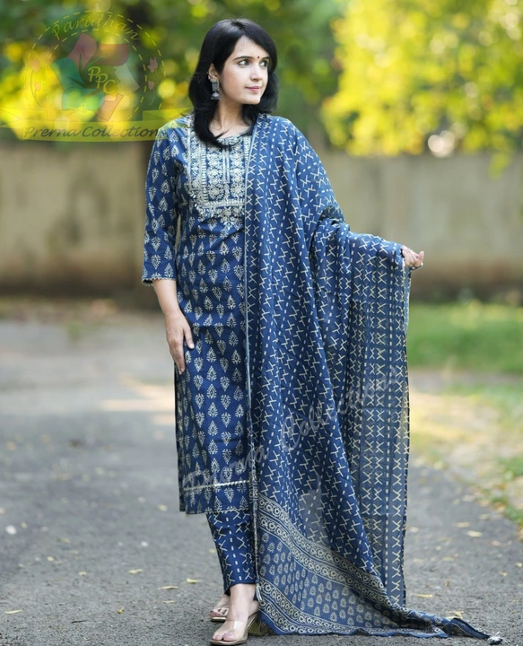 *kurti exclusive*

*Spicial Offer*

*Adorn your wardrobe classy melanage kurti with pant and chiffon uploaded by Mahipal Singh on 4/20/2023