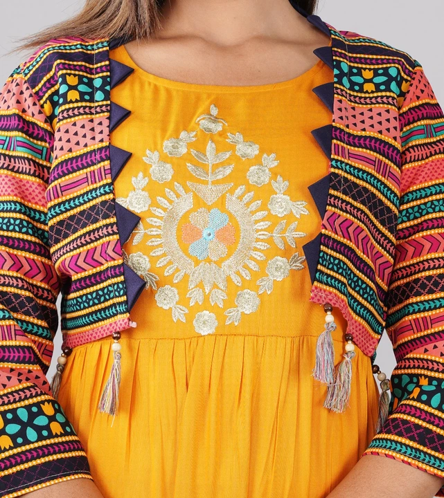 Anarkali dress with jacket uploaded by Fashion point on 4/20/2023