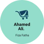 Business logo of Ahamed ali.