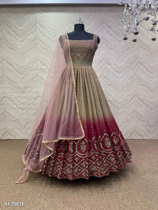 Catalog Name: *GOWN WITH DUPATTA*

👉👗💥*LAUNCHING NEW DESIGNER PARTY WEAR BEAUTIFUL EMBROIDERY SEQ uploaded by Sonam karan fashion superior on 4/20/2023
