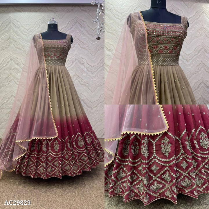 Catalog Name: *GOWN WITH DUPATTA*

*LAUNCHING NEW DESIGNER PARTY WEAR BEAUTIFUL EMBROIDERY SEQ uploaded by Sonam karan fashion superior on 5/30/2024