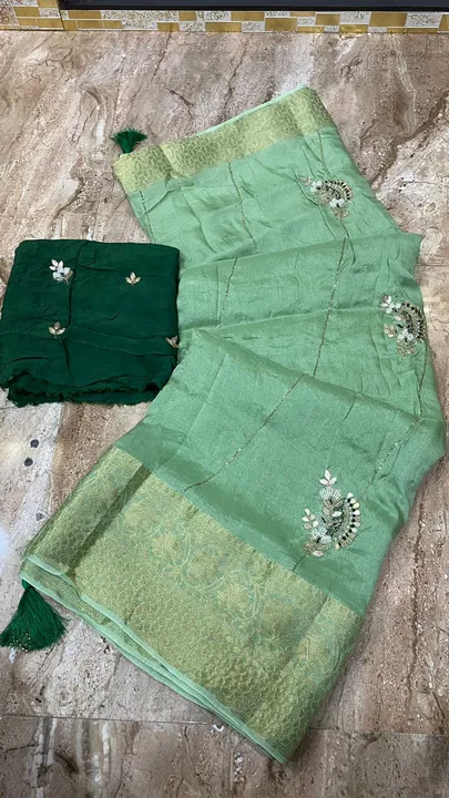 🦋new lounching 🦋

Beautiful party wear saree 

🌿original product 🌿



👌best quality fabric 👌

 uploaded by Gotapatti manufacturer on 4/21/2023