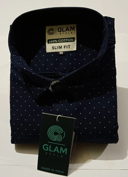 * MEN'S FULL SLEEVE BLUE DOT SHIRT* uploaded by Glam style on 4/21/2023