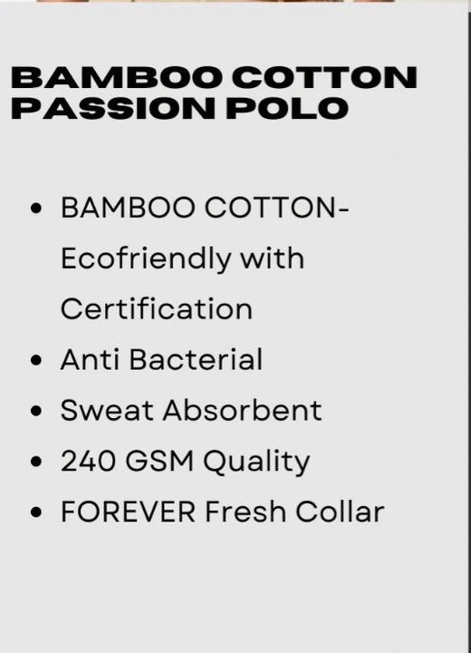 Bamboo Cotton Passion Polo uploaded by business on 4/21/2023