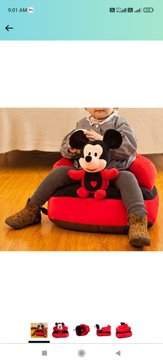 Mickey Mouse Shape Sitting Sofa for Kids 0-2 years uploaded by KRISHNA ENTERPRISES on 4/21/2023