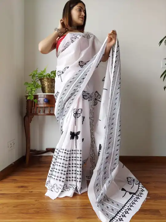 Cotton mulmul saree  uploaded by Clothing on 4/21/2023