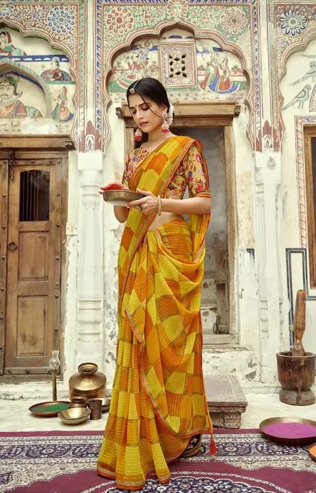 Primum Fully Design Georgette saree  uploaded by DUDHAT Impax on 4/21/2023