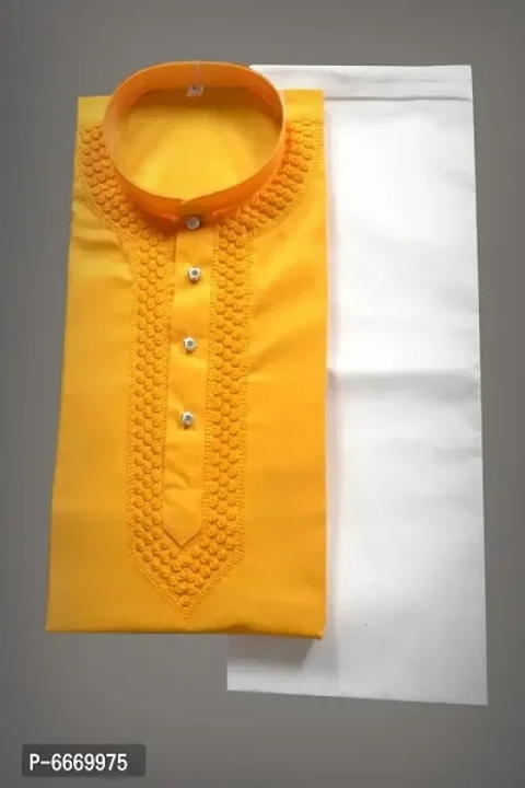 Cotton embroidered kurta pajama set for men uploaded by Kabita Enterprise on 4/21/2023