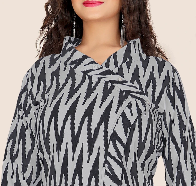 Khadi Cotton Printed Top uploaded by Dhanlaxmi Fashion on 4/21/2023