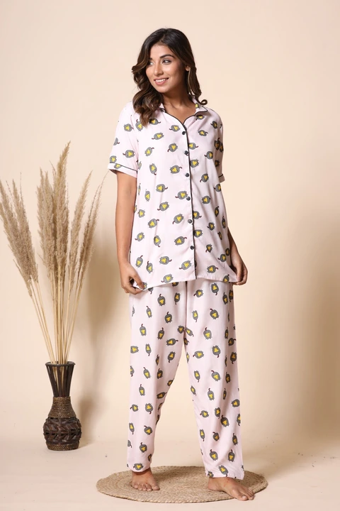 Night suits in rayon fabric uploaded by Chirag Enterprises on 4/21/2023