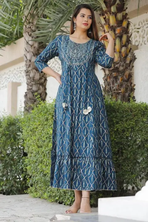 embroidery gown uploaded by Chirag Enterprises on 4/21/2023