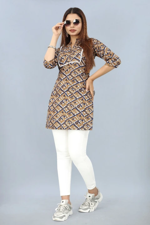 Cotton printed short kurti  uploaded by Priya fashion on 4/21/2023