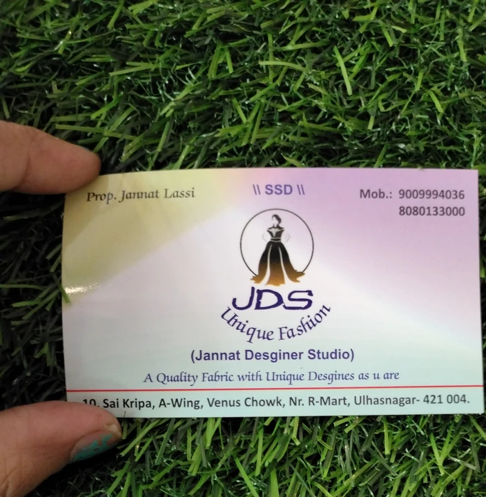 Visiting card store images of JdS Fashion Hub....