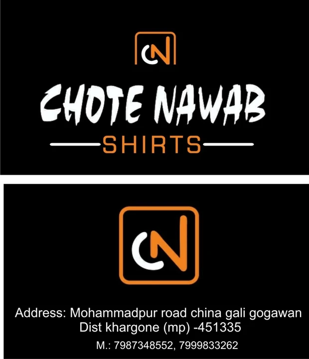 Visiting card store images of Chote nawab