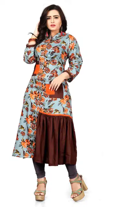 Rayon rab Printed kurti  uploaded by Ashda Fashion on 4/21/2023