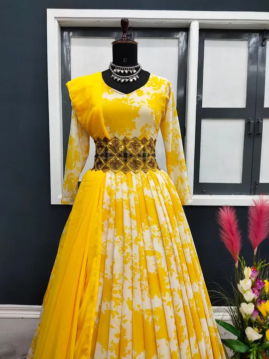 👗*Launching New Party Wear Look Gown & Dupatta Set *👗🧚‍♀️⭐️
 uploaded by Fatema Fashion on 4/21/2023