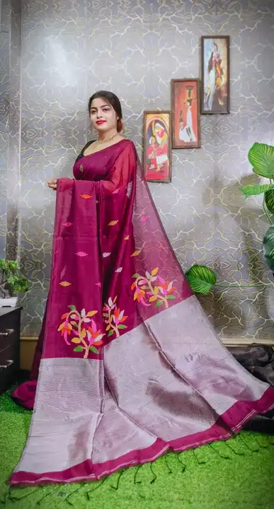 Pure masiln saree uploaded by Sapna paithani  on 4/21/2023