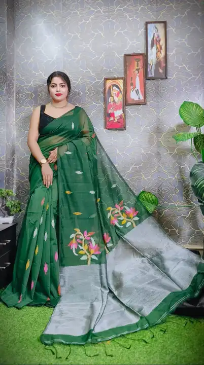 Pure masiln saree uploaded by Sapna paithani  on 4/21/2023