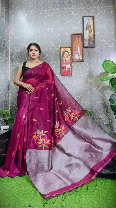 Pure masiln saree uploaded by Sapna paithani  on 4/21/2023