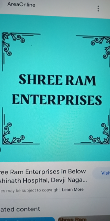 Visiting card store images of Shree RAM ENTERPRISES