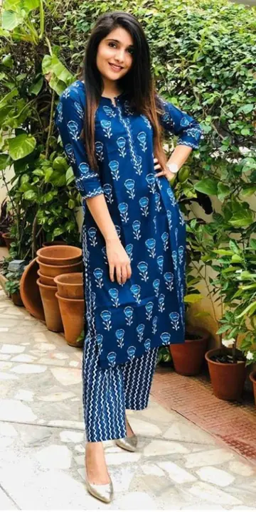 Printed kurti pant uploaded by business on 4/21/2023