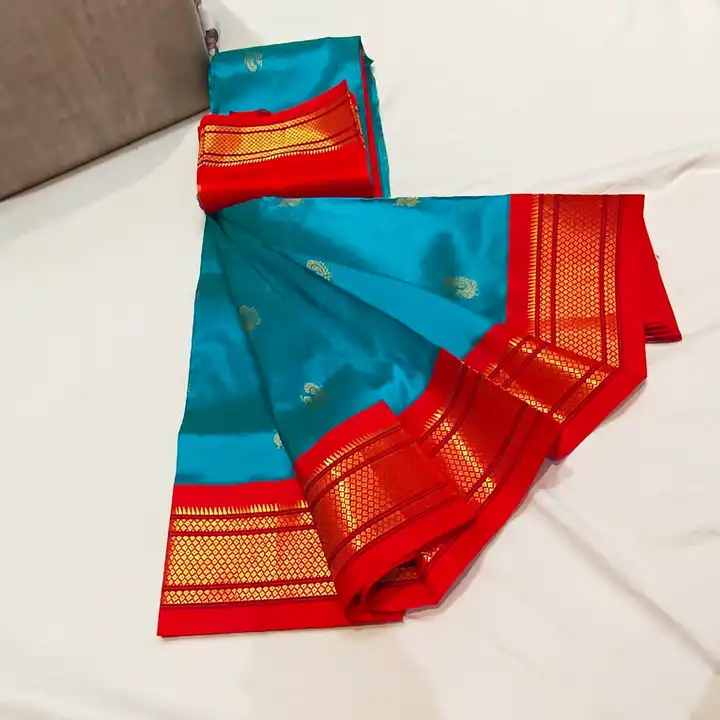 Pure silk maharani pallu paithani handloom paithani  uploaded by SAMARTH PAITHANI WHAT'S UP on 4/21/2023