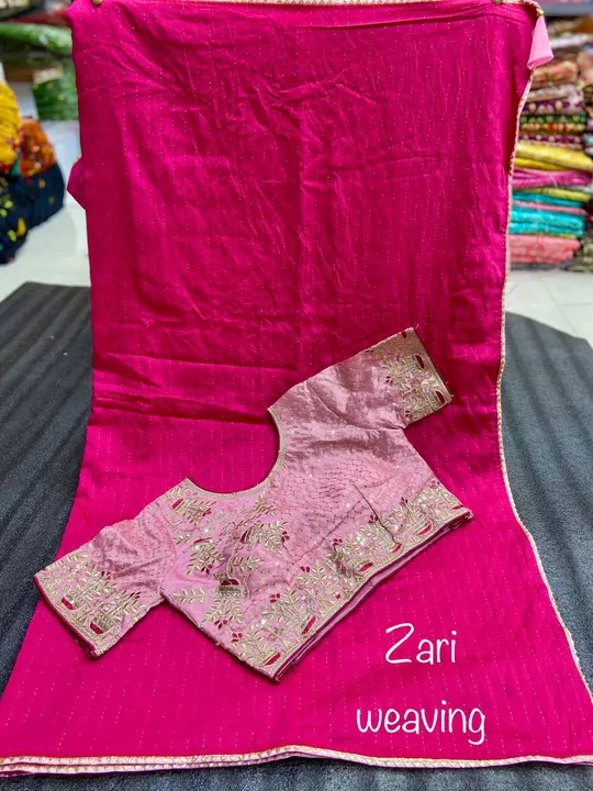 Fancy Stitched Blouse Saree uploaded by Om Shivam Creation on 4/21/2023