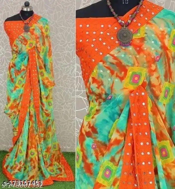 Mirror work sarees  uploaded by business on 4/21/2023