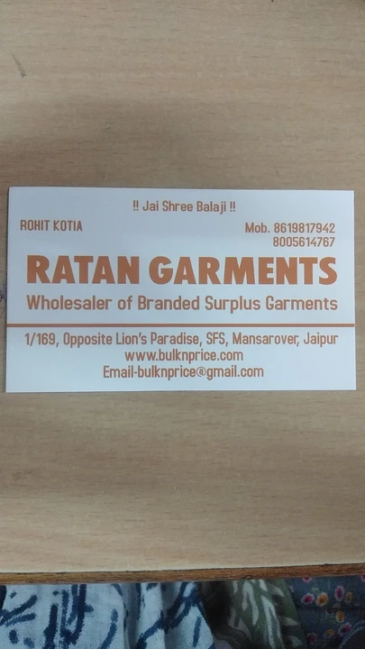 Visiting card store images of Only courier charges advance 
