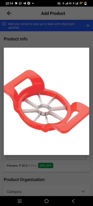 Plastic Apple Cutter  uploaded by PARFECT CHOICE on 4/21/2023