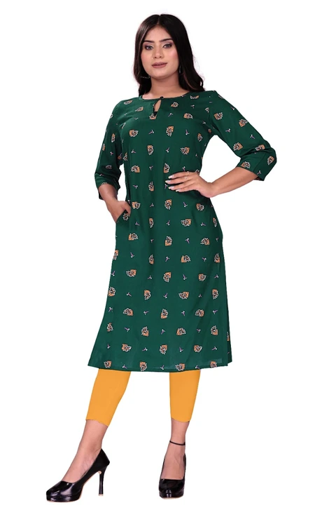 Women's Printed Rayon Kurti uploaded by business on 4/22/2023