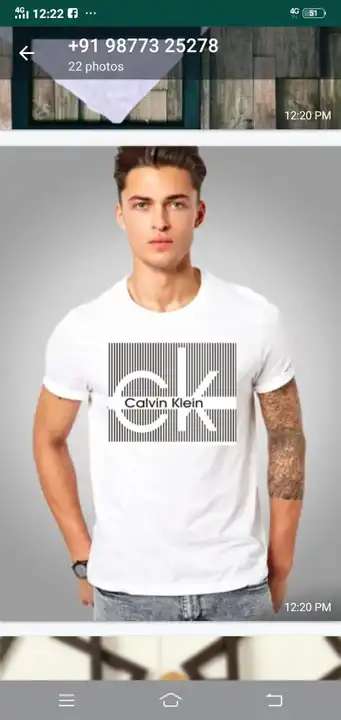 CK print half sleeves t-shirt  uploaded by Chugh Enterprises on 4/22/2023
