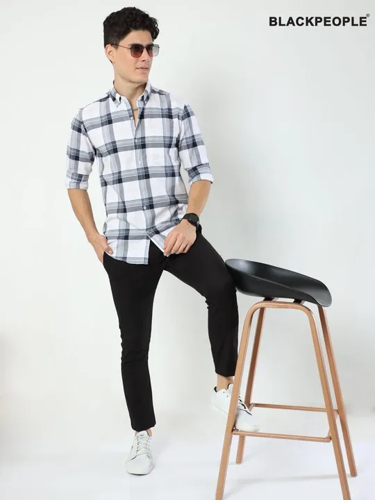 Men's Check Shirt  uploaded by business on 4/22/2023