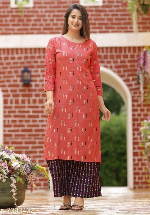 Kurti with Palazzo uploaded by Products At Best Prices on 3/6/2021