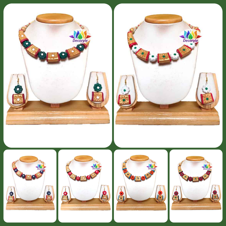 Terracotta hasuli choker necklace  uploaded by Decoryle on 5/29/2024